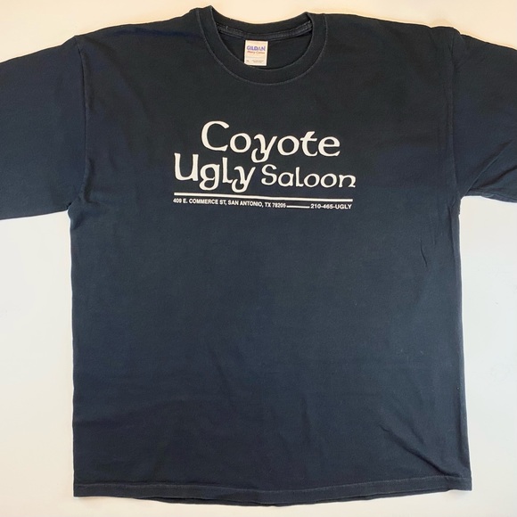 Coyote Ugly Saloon Bar T-shirt Size X-Large Black White Logo Texas - Picture 1 of 2